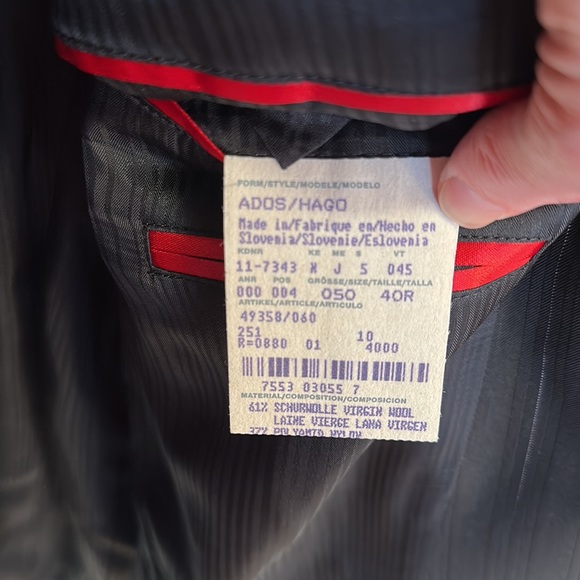 Men’s Suit Hugo by Hugo Boss Black with White Striping Detail - Picture 4 of 13